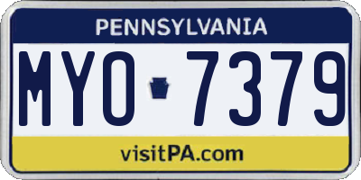 PA license plate MYO7379