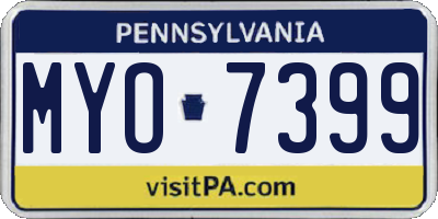 PA license plate MYO7399
