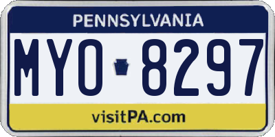 PA license plate MYO8297