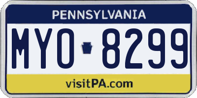 PA license plate MYO8299