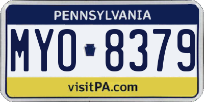 PA license plate MYO8379
