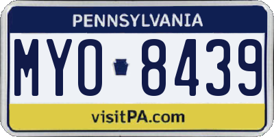 PA license plate MYO8439