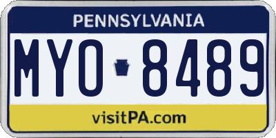 PA license plate MYO8489