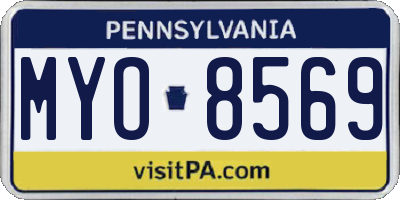 PA license plate MYO8569