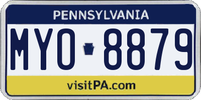 PA license plate MYO8879