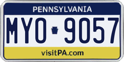 PA license plate MYO9057