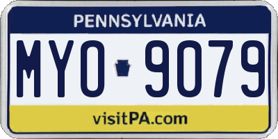 PA license plate MYO9079