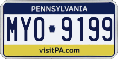 PA license plate MYO9199