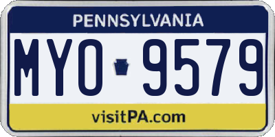 PA license plate MYO9579