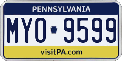 PA license plate MYO9599