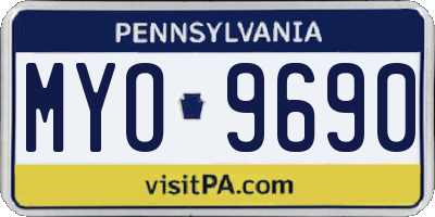 PA license plate MYO9690