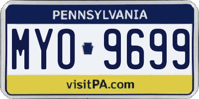 PA license plate MYO9699