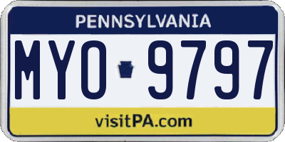 PA license plate MYO9797
