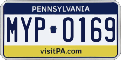 PA license plate MYP0169