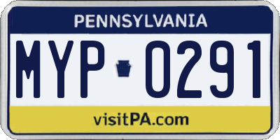 PA license plate MYP0291