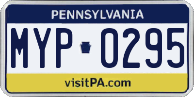 PA license plate MYP0295