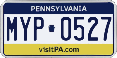 PA license plate MYP0527