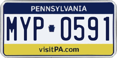 PA license plate MYP0591
