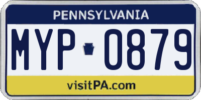 PA license plate MYP0879
