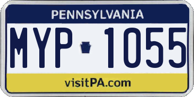 PA license plate MYP1055