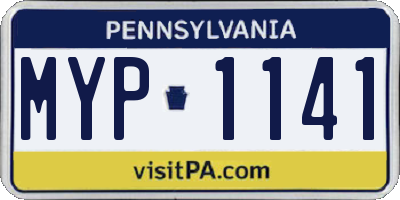 PA license plate MYP1141