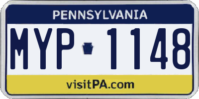 PA license plate MYP1148