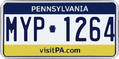 PA license plate MYP1264