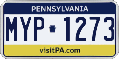 PA license plate MYP1273
