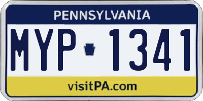 PA license plate MYP1341