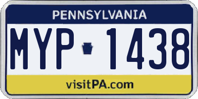 PA license plate MYP1438