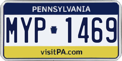 PA license plate MYP1469