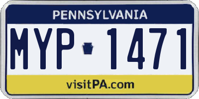 PA license plate MYP1471