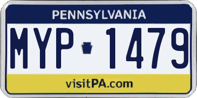 PA license plate MYP1479