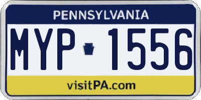 PA license plate MYP1556