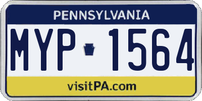 PA license plate MYP1564