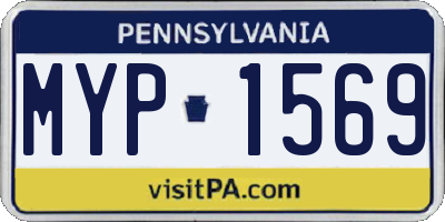 PA license plate MYP1569