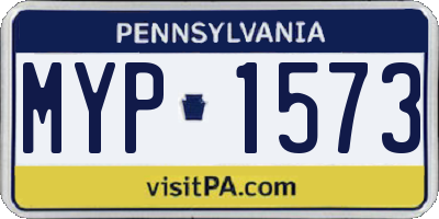PA license plate MYP1573