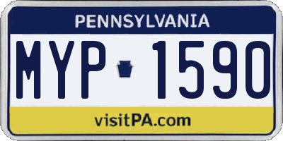 PA license plate MYP1590