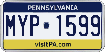 PA license plate MYP1599