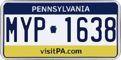 PA license plate MYP1638
