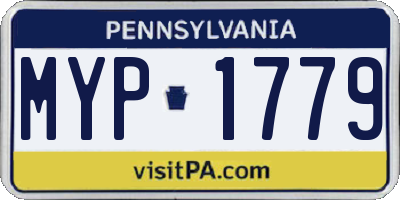 PA license plate MYP1779