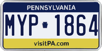 PA license plate MYP1864