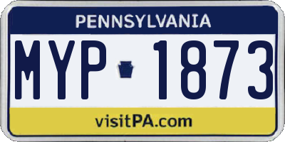 PA license plate MYP1873