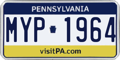 PA license plate MYP1964