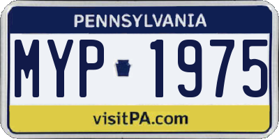 PA license plate MYP1975