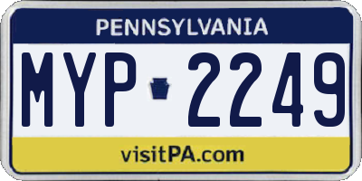 PA license plate MYP2249