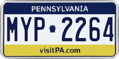PA license plate MYP2264