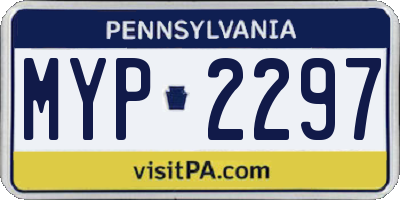 PA license plate MYP2297