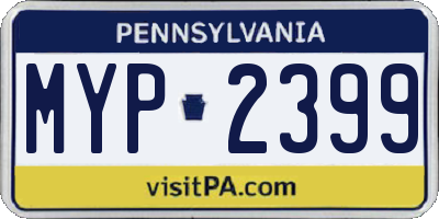 PA license plate MYP2399