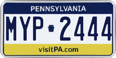 PA license plate MYP2444